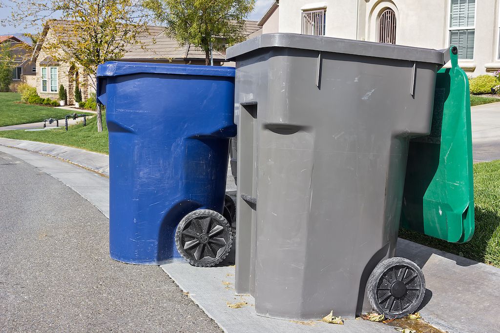 trash cans