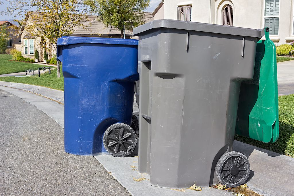 trash cans