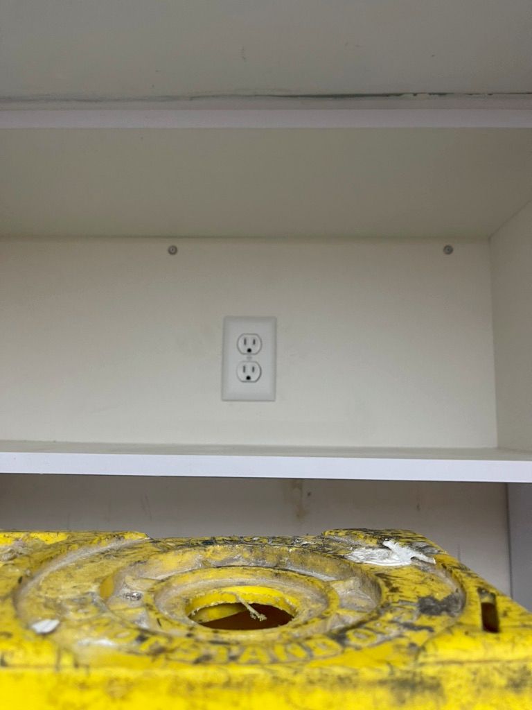 Microwave outlet after. 