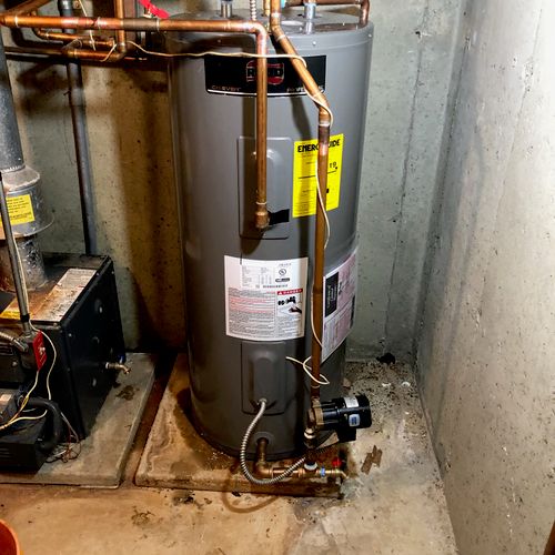 New hot water heater installed