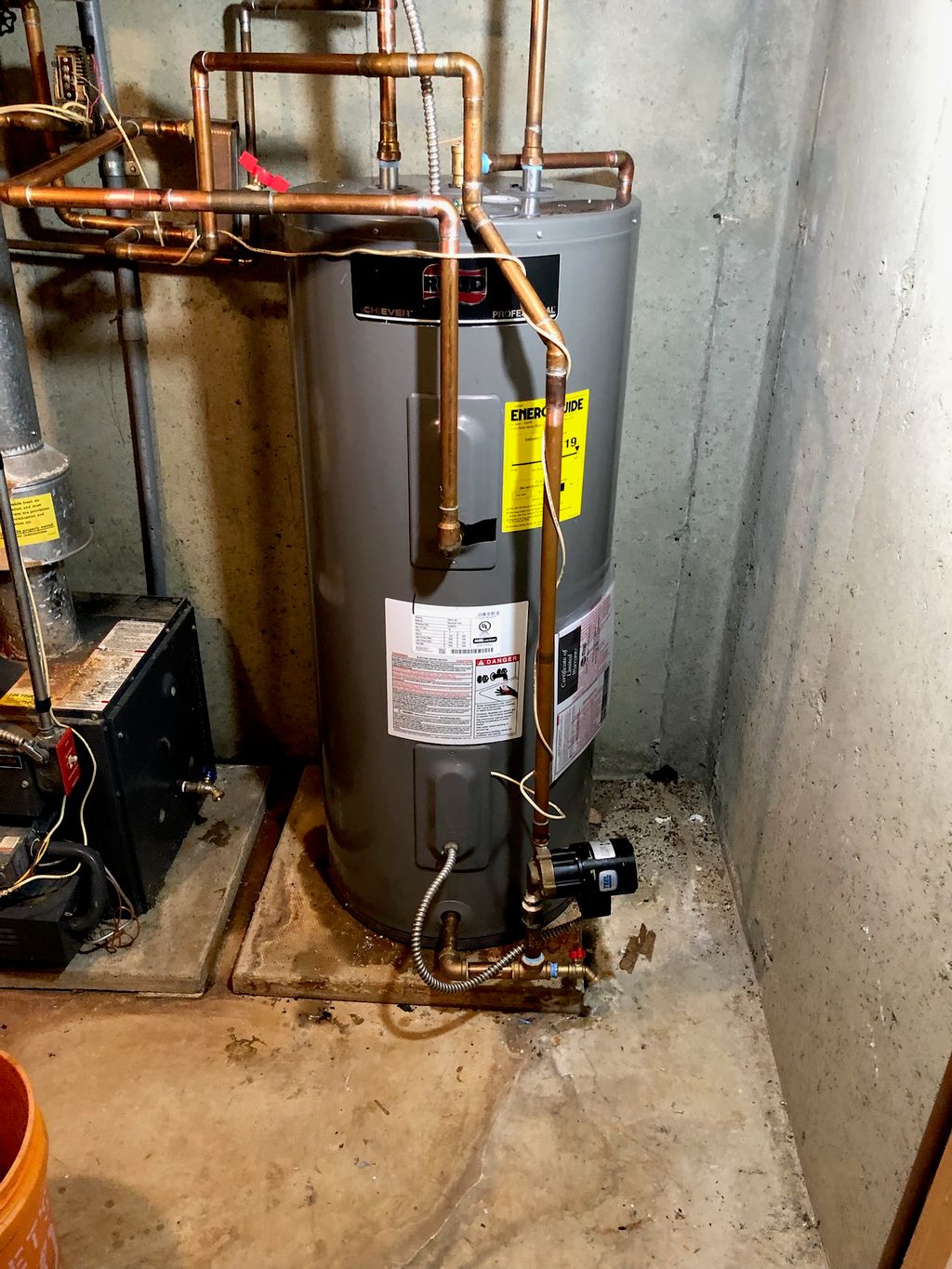 New hot water heater installed