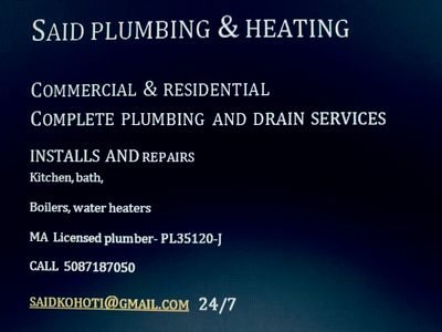 Avatar for SAID’S PLUMBING-HEATING-GASFITTING 5087187050
