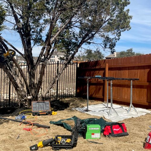 I needed to install a gate on my back yard rod iro