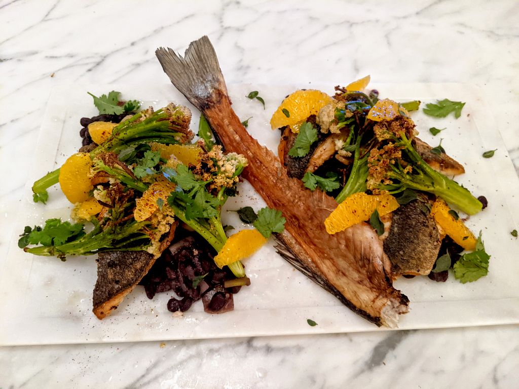Spice Rubbed Branzino 