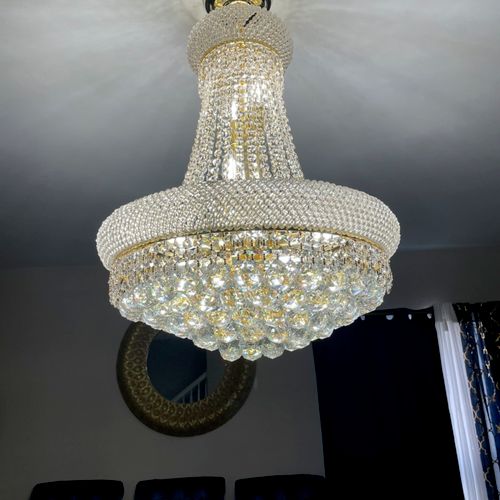 Wow! Very efficient! I love my chandelier install.