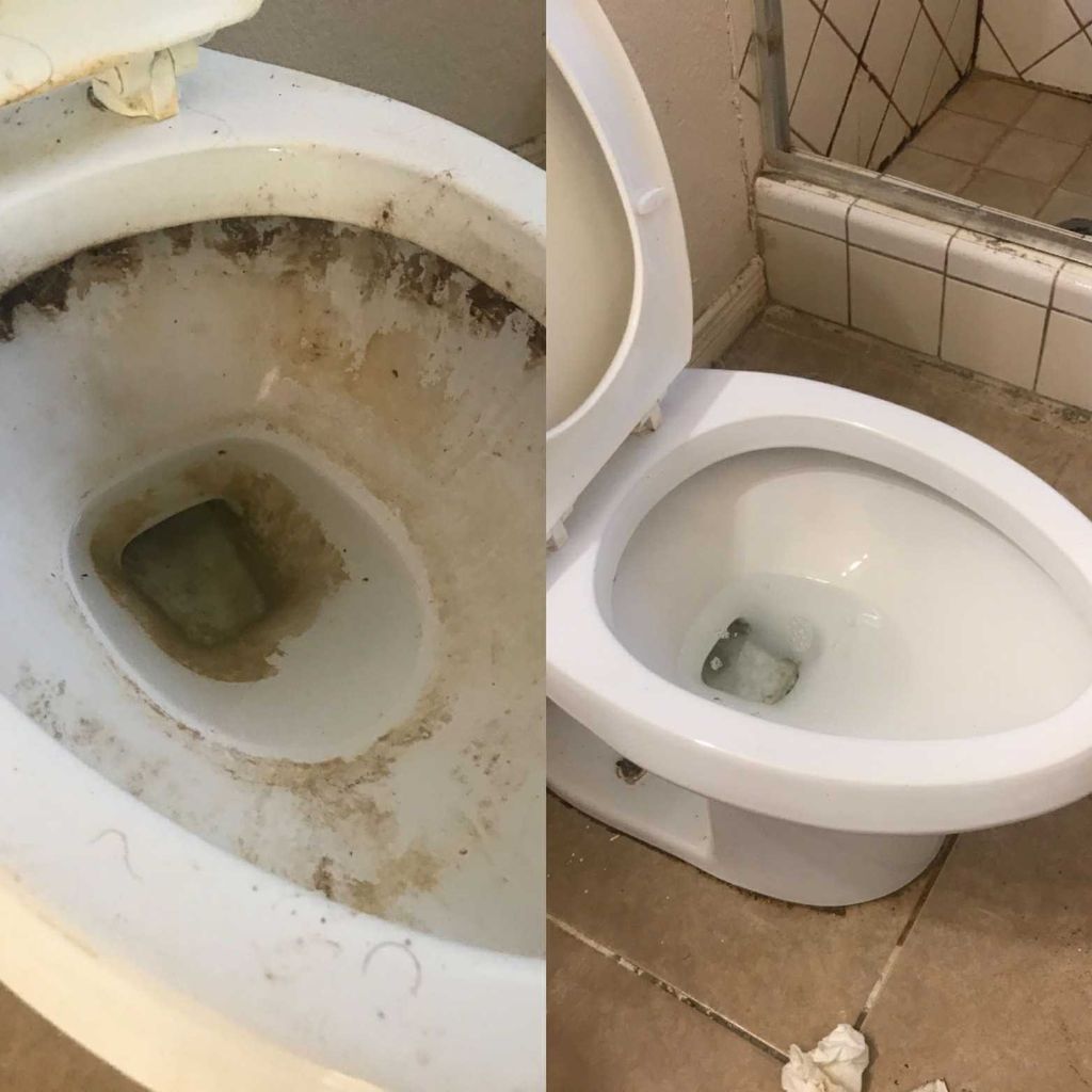 Before and After of Toilet Cleaning in Residential
