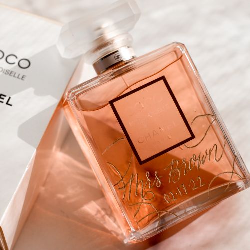 Personalized Chanel wedding perfume