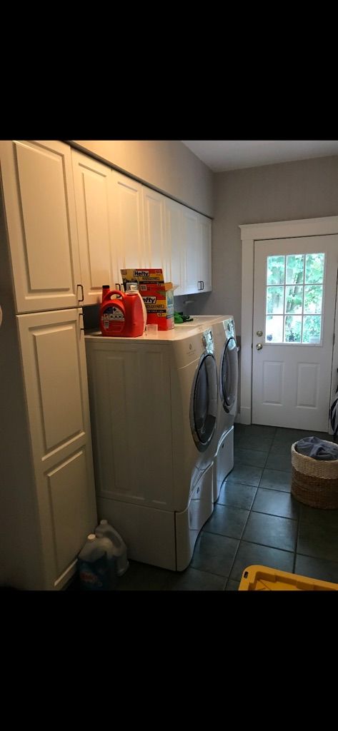 Laundry room before