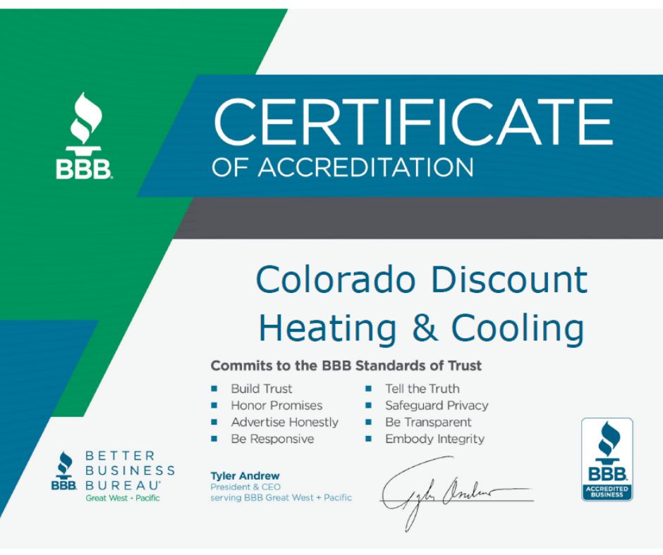 Colorado Discount Heating & Cooling is an accredi