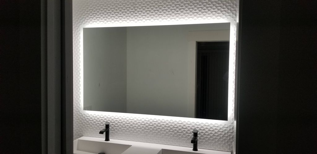 Lighted Paris mirror installation!