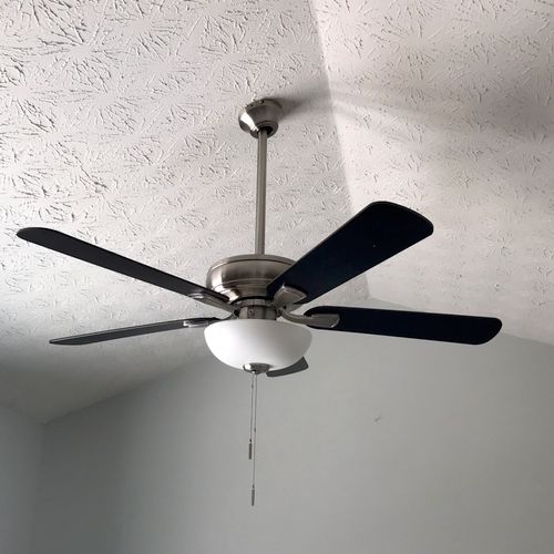 Amazing gentleman, 
I had 3 ceiling fans installed