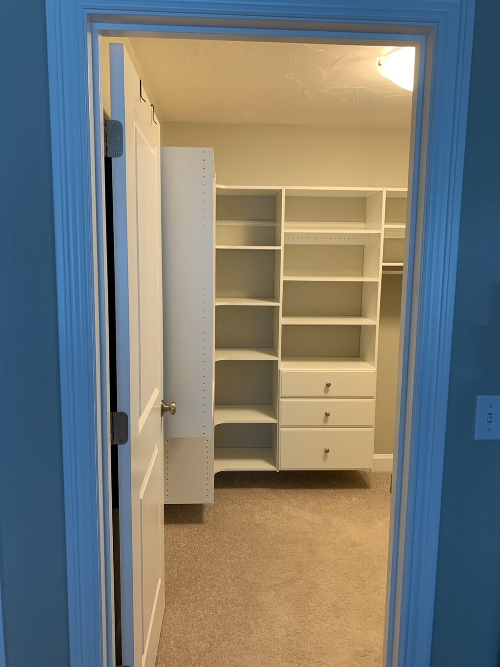 (After) manufactured Custom closet system installa