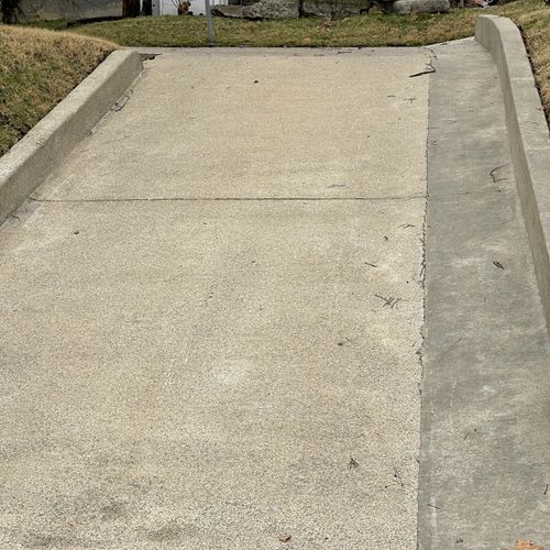After picture of a commercial pressure washing job