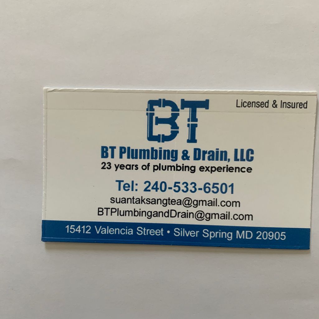 BT PLUMBING AND DRAIN LLC