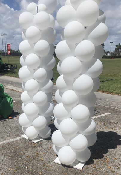 White Special Event Balloon Stands