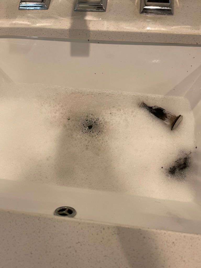 Before cleaning sink and drain.