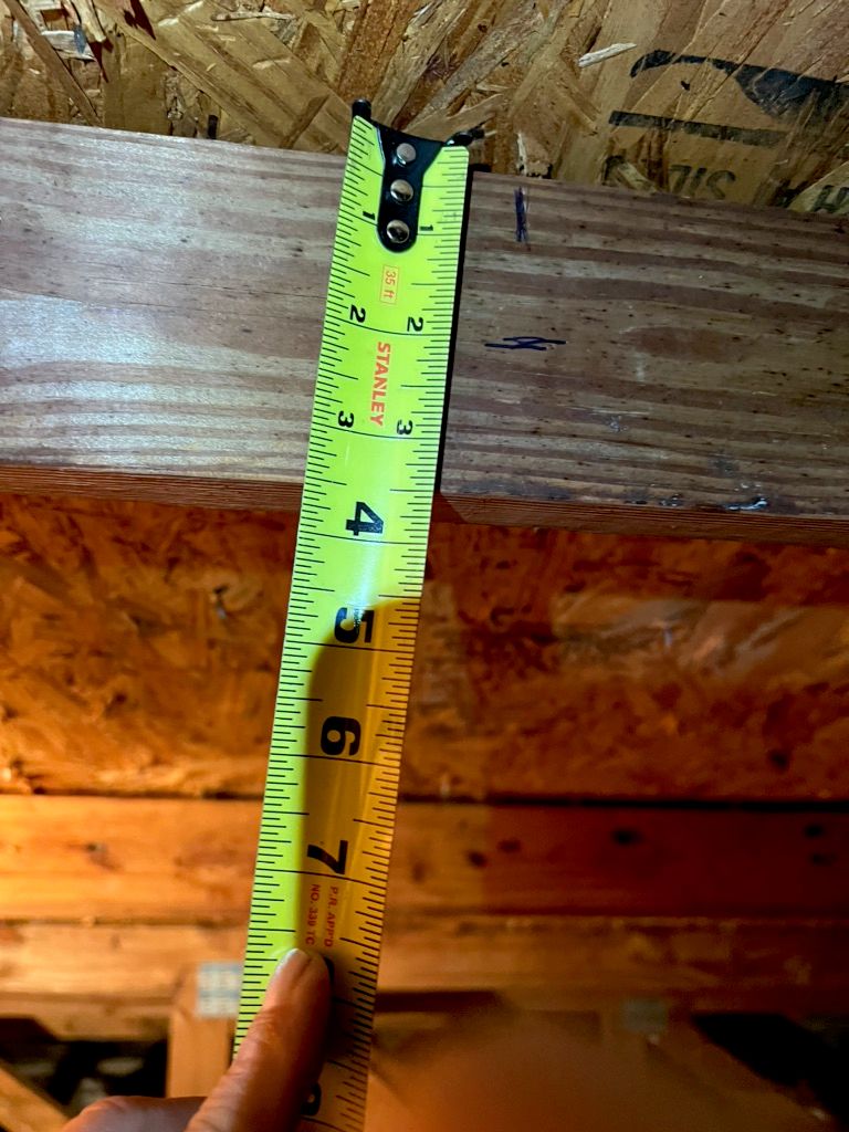 Depth of nails that hold the roof deck this may gi