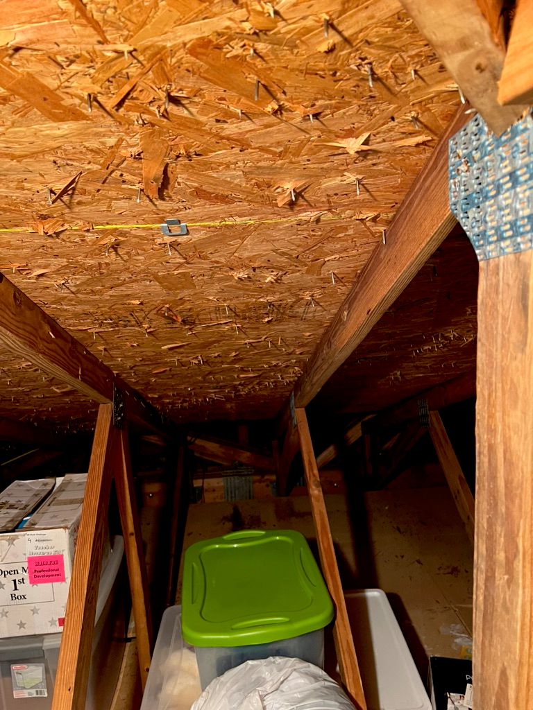 This shows plywood clips and proper roof covering 