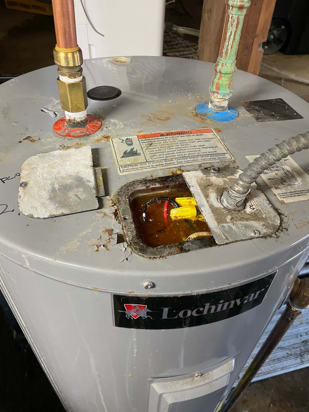3 Year old water heater. This is what hard and aci