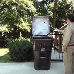 Foaming Trash cans for flies!