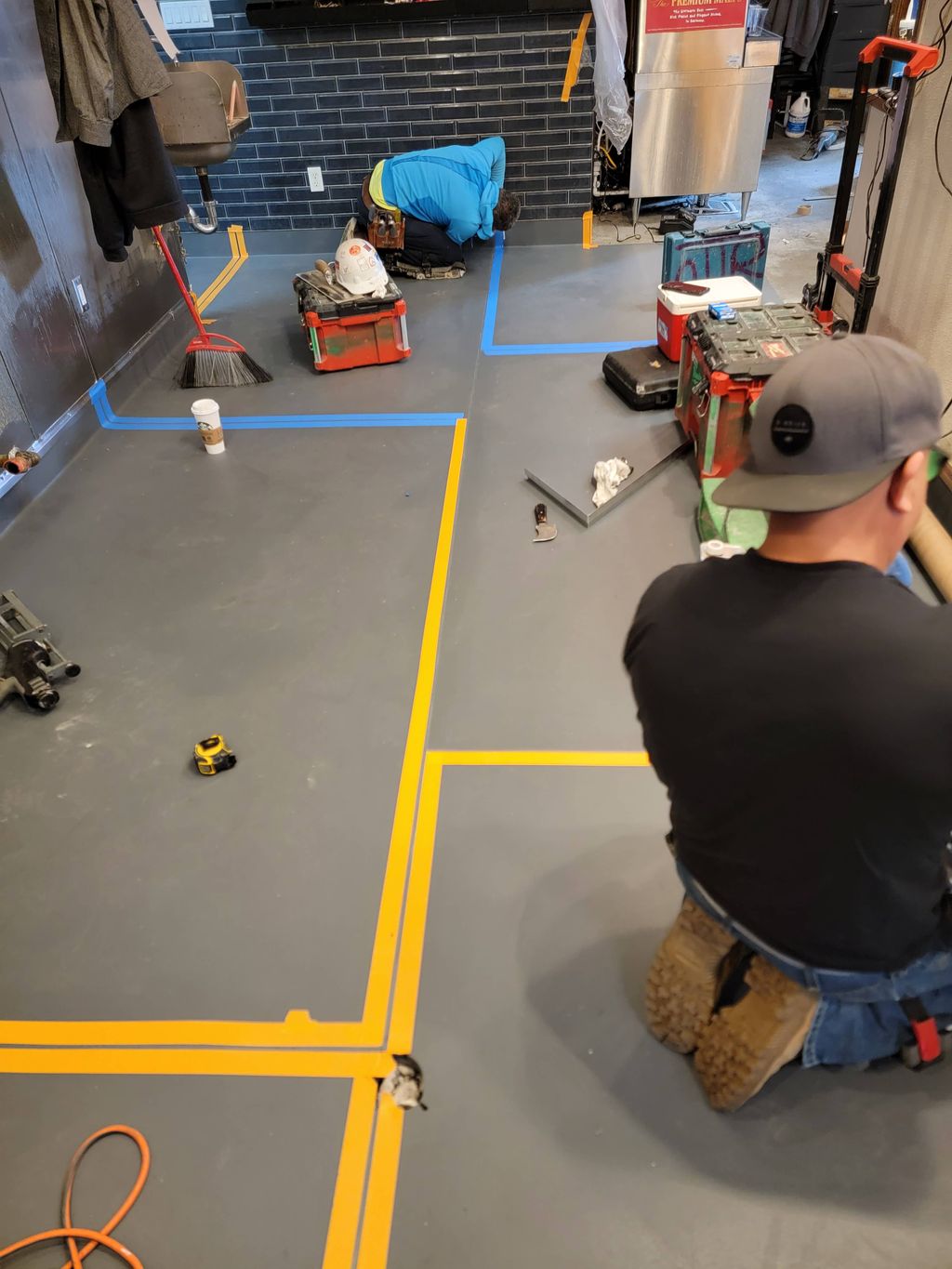 After Protect All Flooring Commercial kitchen
