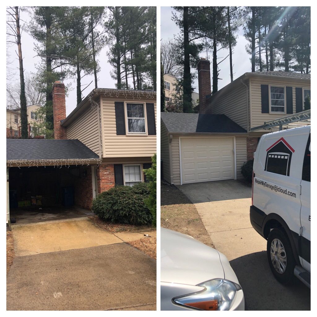 Carport conversion to single garage 
