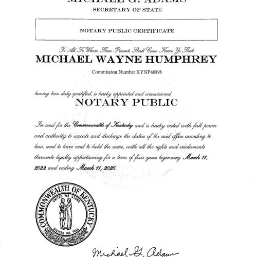 ...Notary Public Services...