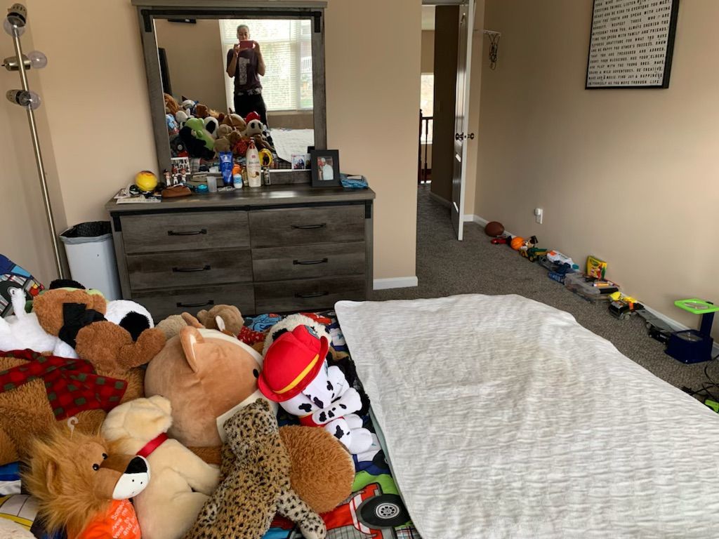 This is a kids bedroom after the service is done