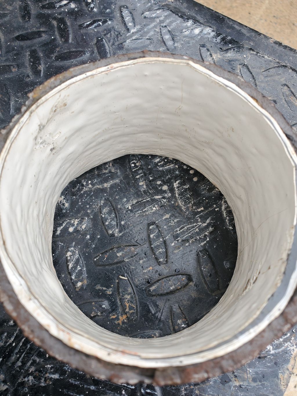 Cast iron rehabed with pipe coating 
