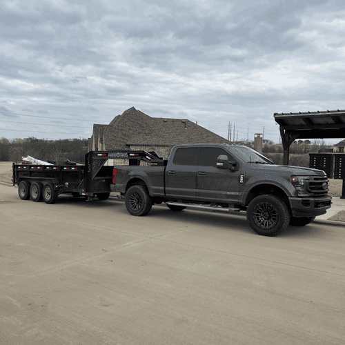 9 yard dump trailer for hauling materials 