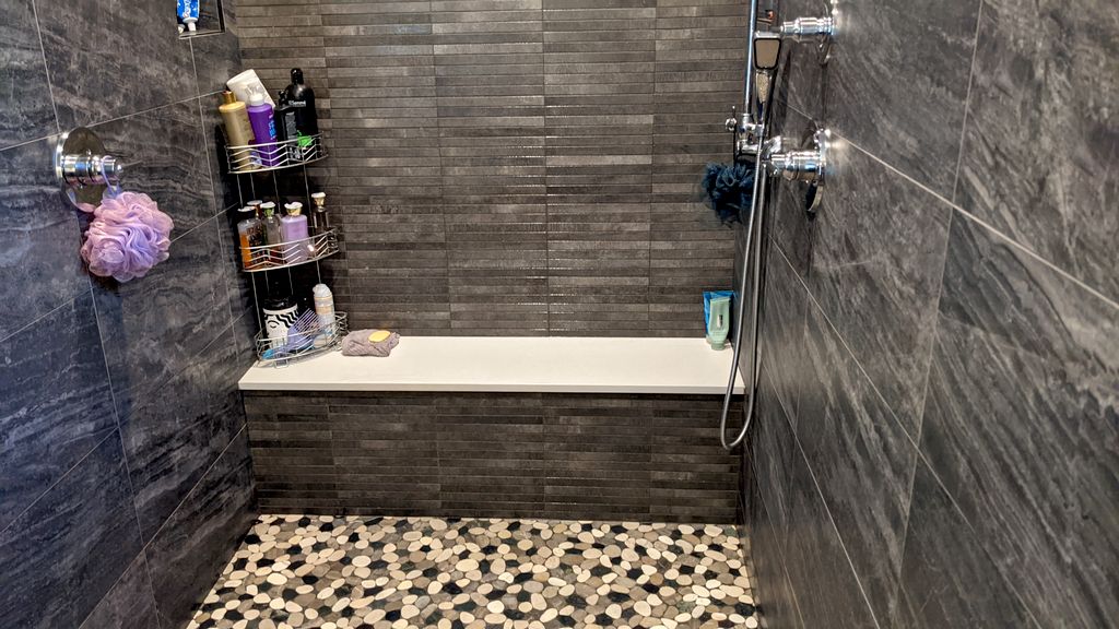 This shower is amazing and we worked hard to make 