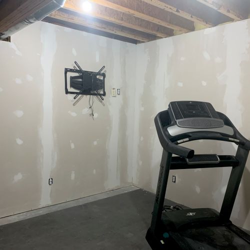 The crew at Avellas painted our basement gym - wal