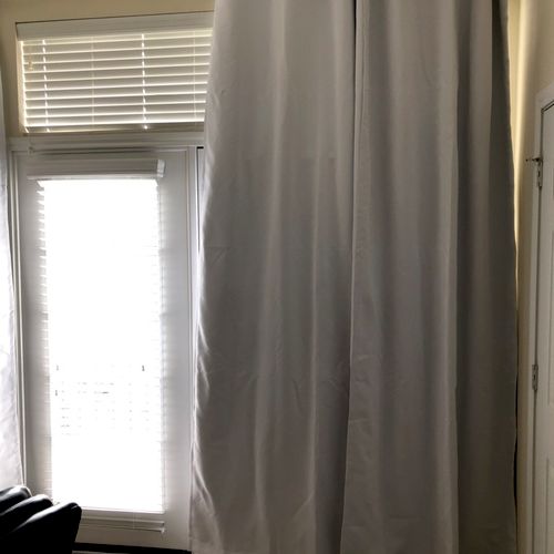 Had HSX install large curtain for me in my apartme