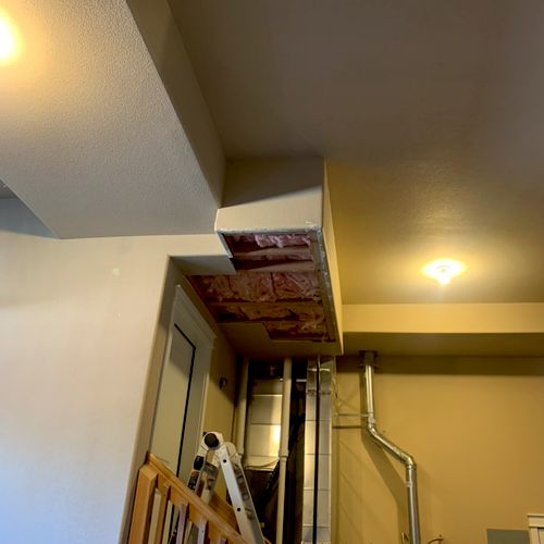 We had a hole in the ceiling due to a dishwasher l