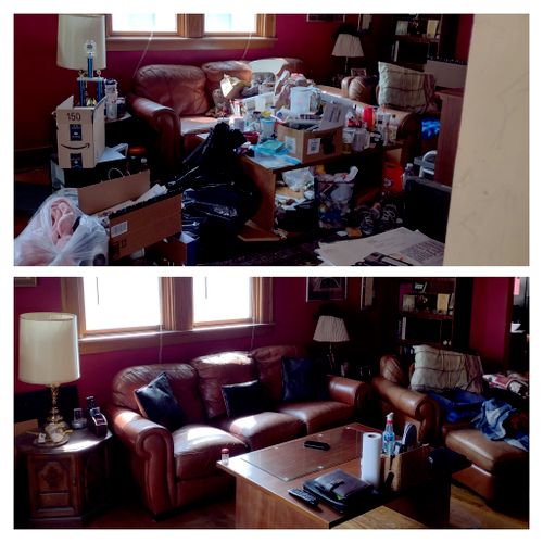 Living room Cleaning Before & After