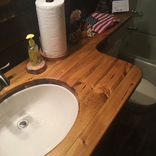  Custom bathroom counter top 