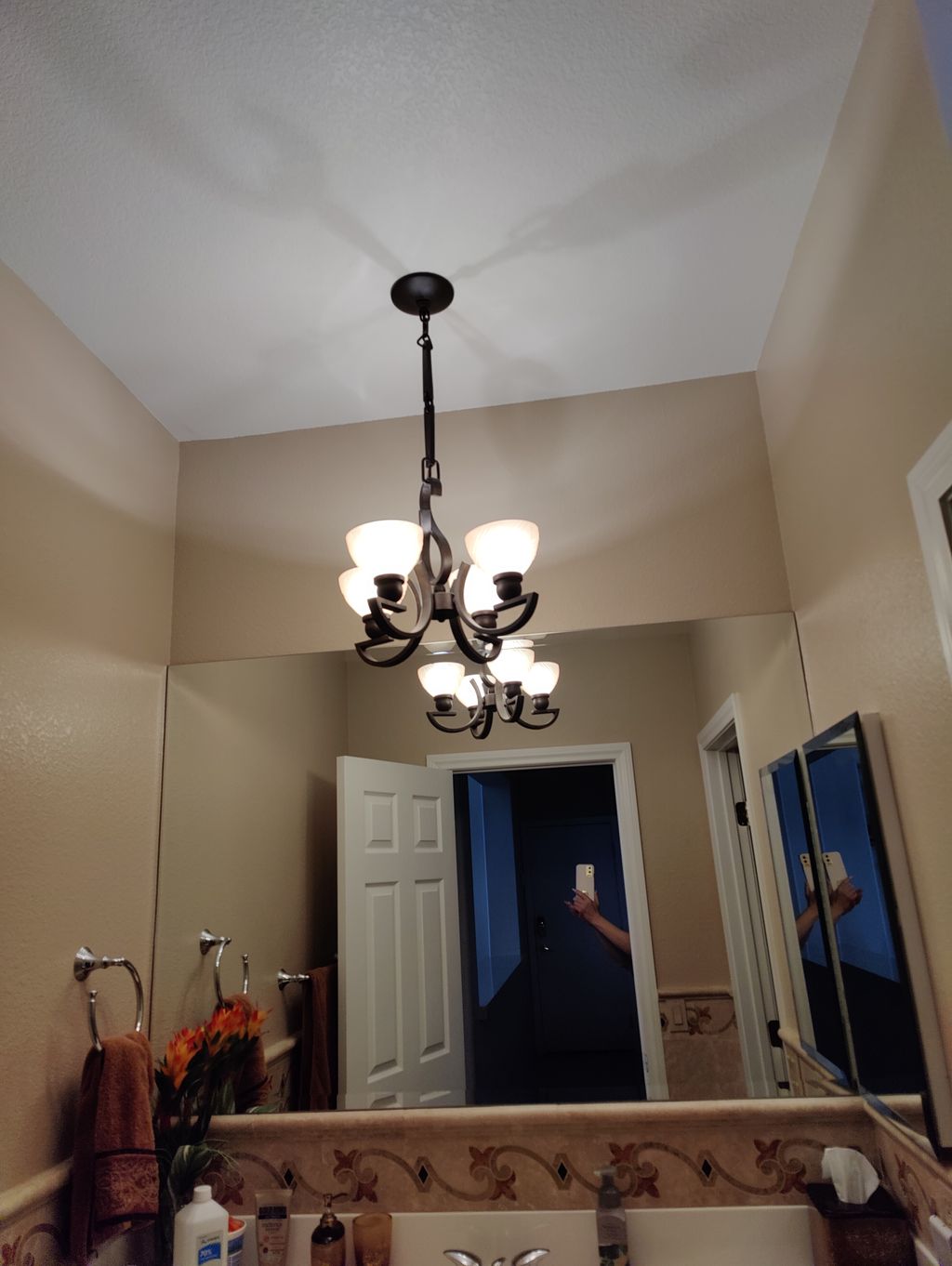 another chandelier installed