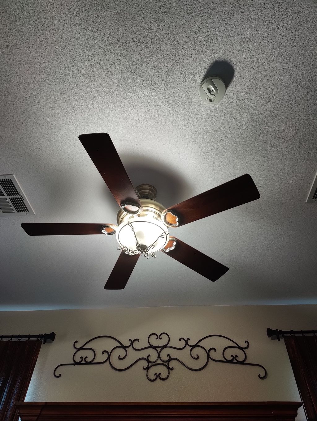 installed ceiling fan