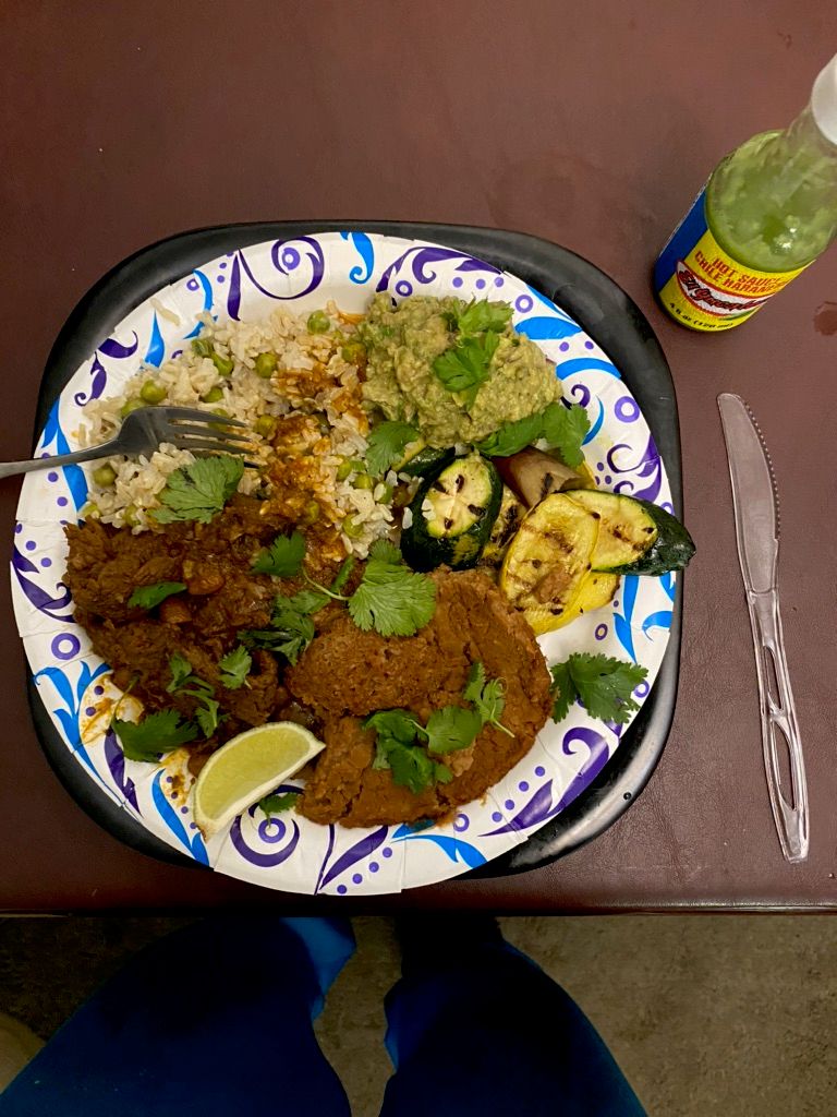Thinly sliced soffito Slewed beef with pinto beans