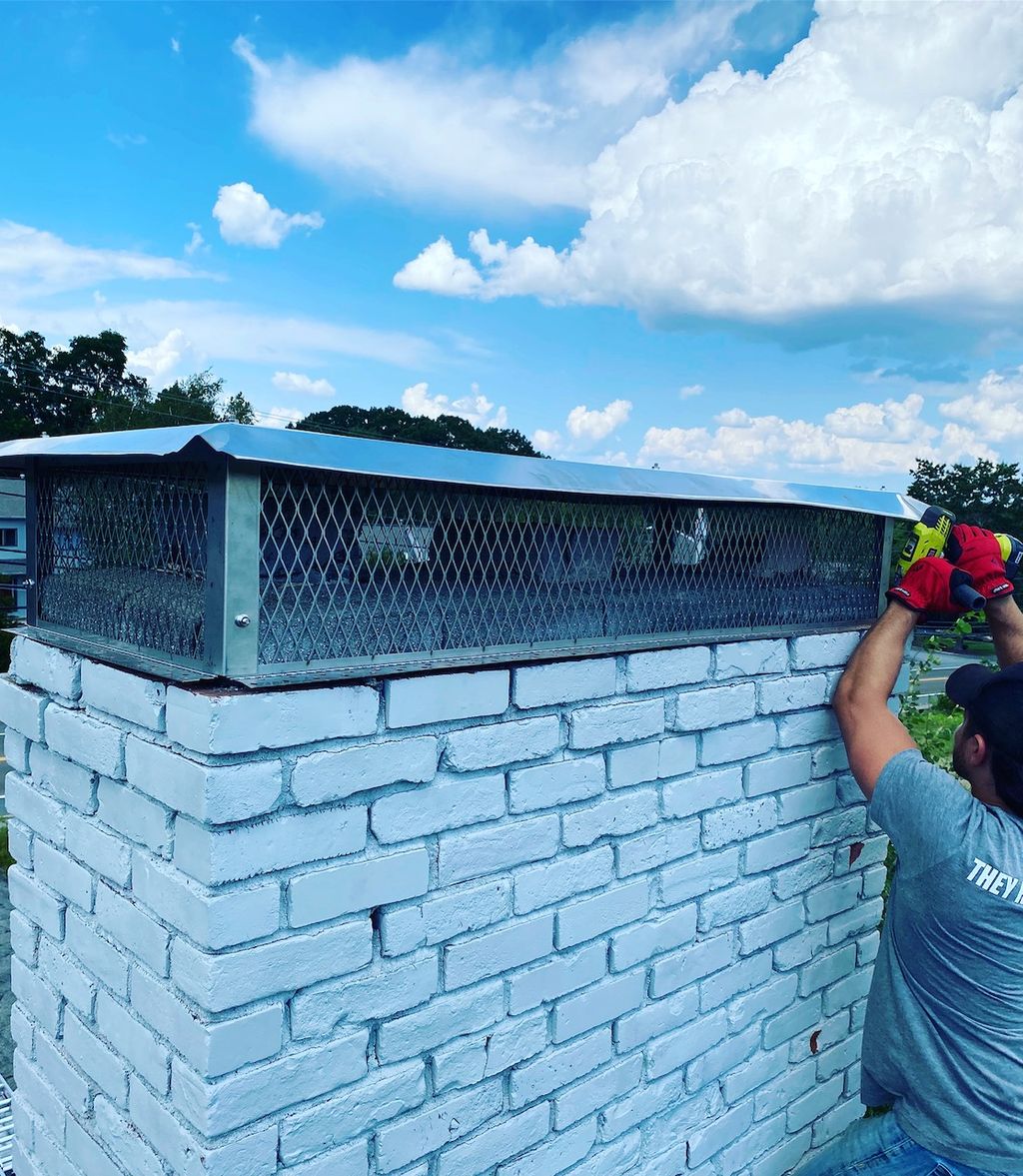 We install custom stainless-steel chimney caps, ma