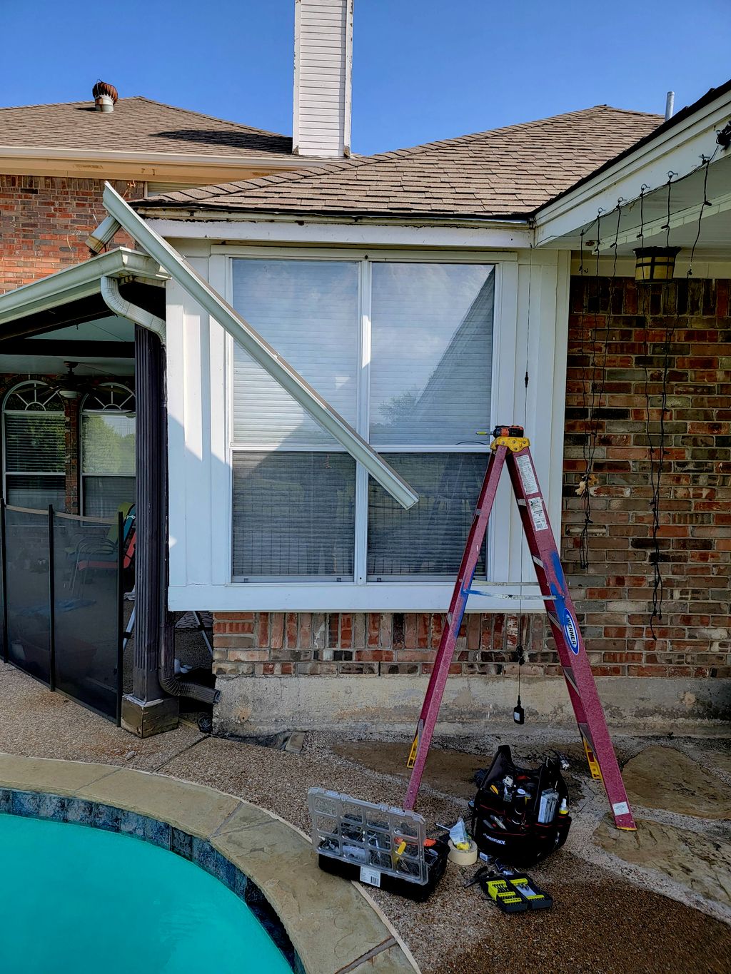Before gutter repair