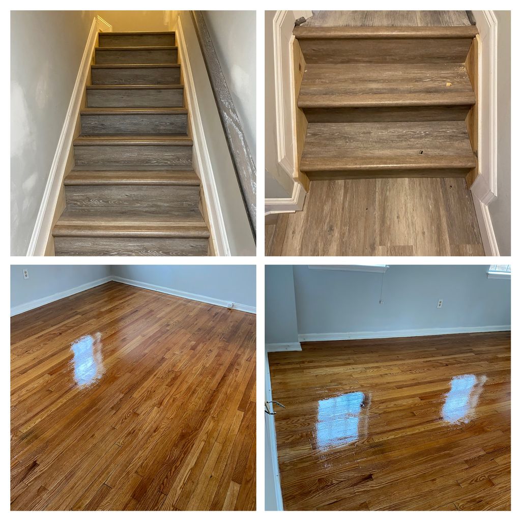 The first pictures are of us installing engineered