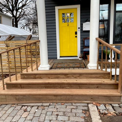 I hired Eric to build porch stairs for me. He and 