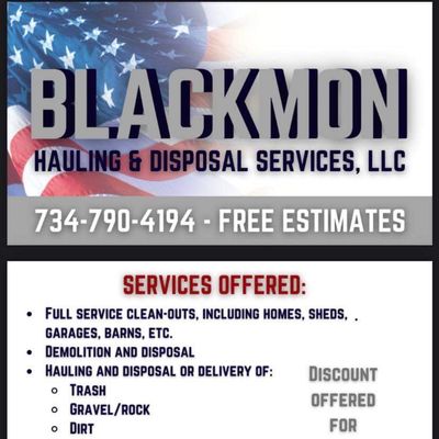 Avatar for Blackmon Hauling & Disposal LLC