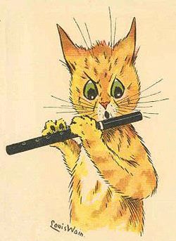 Even cats play the flute!