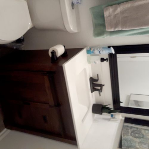 Ray installed my restroom vanity. I had a wonderfu
