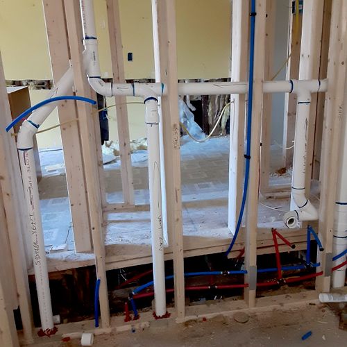 rough plumbing for entire home