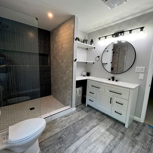 We could not be happier with our bathroom remodel 