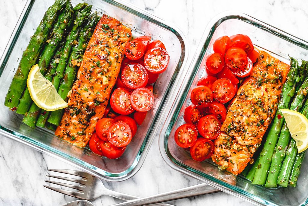 salmon & asparagus meal prep