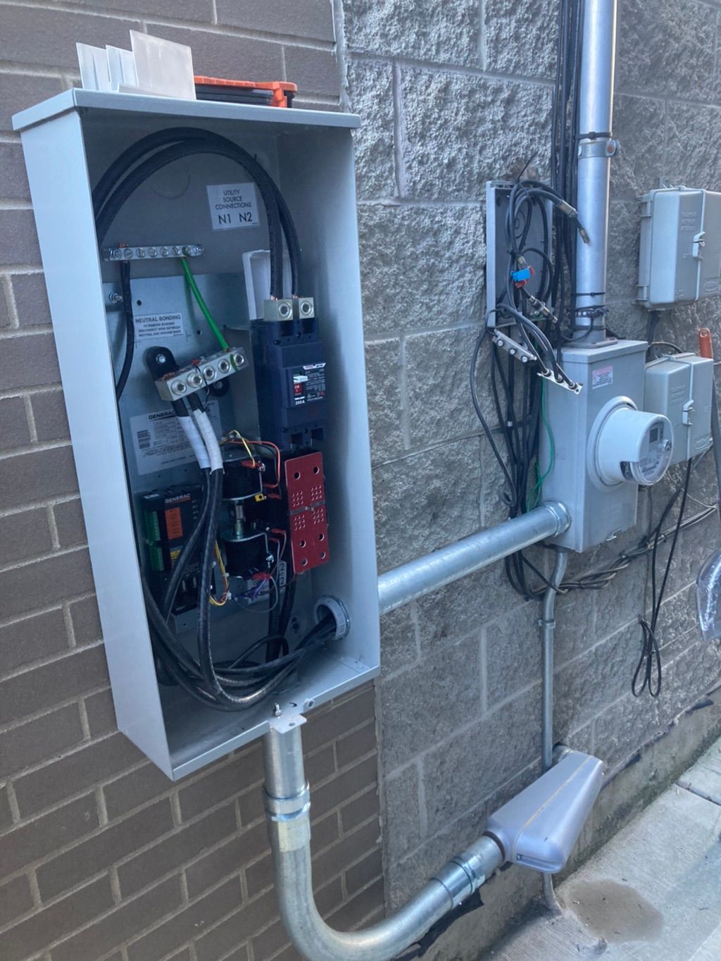 Newly installed transfer switch for generator 